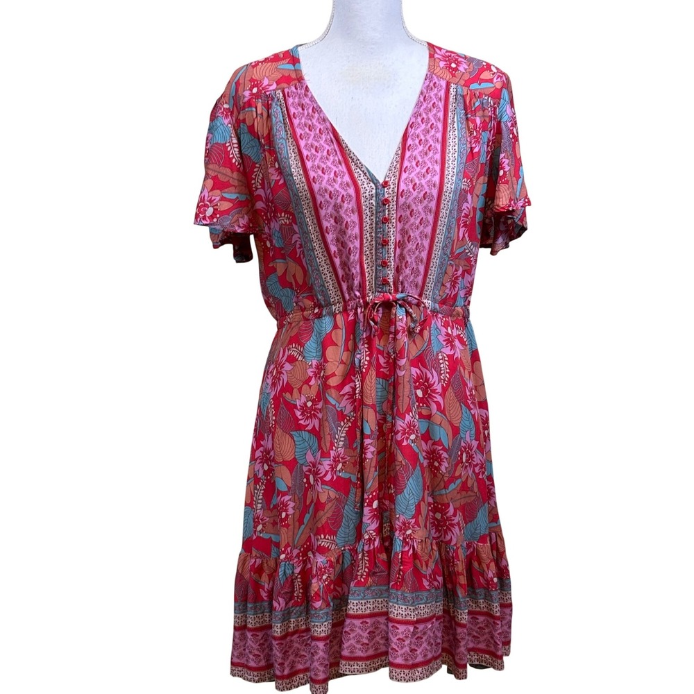 SEA LUSTRE dress, tropical, floral, vacation, bohemian, beachy, resort, festival